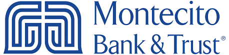 Montecito Bank & Trust logo features two stylized "M" shapes enclosed in squares and the bank's name written in blue text to the right of the icon.